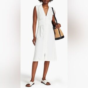 Ba&sh Faith Sleeveless Midi Length Shirtdress Off White Large L Summer